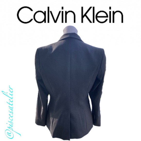 Calvin Klein One Button Blazer in Charcoal, Women’s Size 2 - Picture 10 of 16